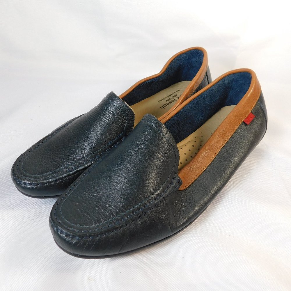 Marc Joseph NY Black Leather Women's Driving Loafers Size 9.5 NWOT